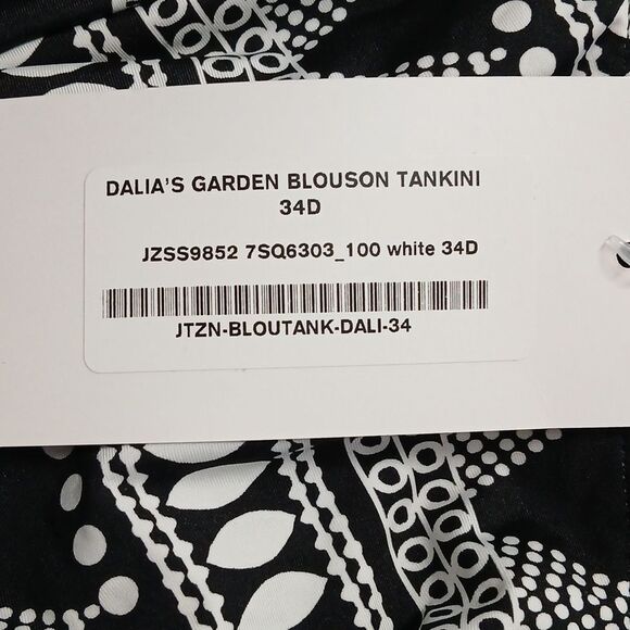 Jantzen Dalia's Garden Blouson Tankini Top  SZ 6  34D 34DD  NWT - Picture 8 of 9